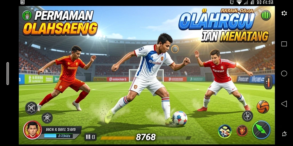 Screenshot utama <strong>8768</strong> menampilkan aksi seru dalam permainan olahraga.