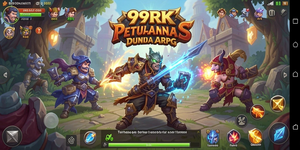 Tampilan aksi seru dalam permainan ARPG 99RK.