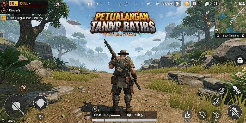 Tangkapan layar menampilkan gameplay Open World yang menarik.