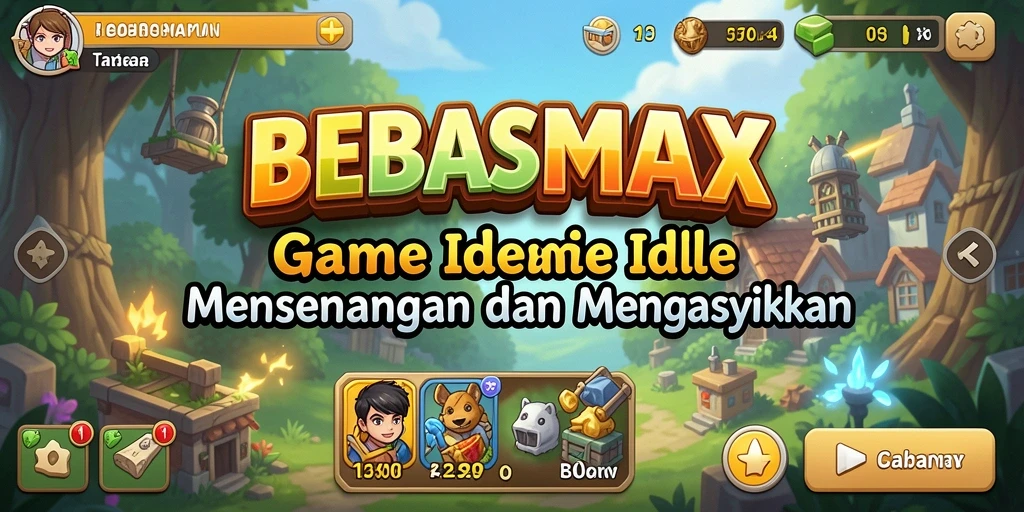 Tampilan menunjukkan gameplay santai BEBASMAX yang penuh warna.
