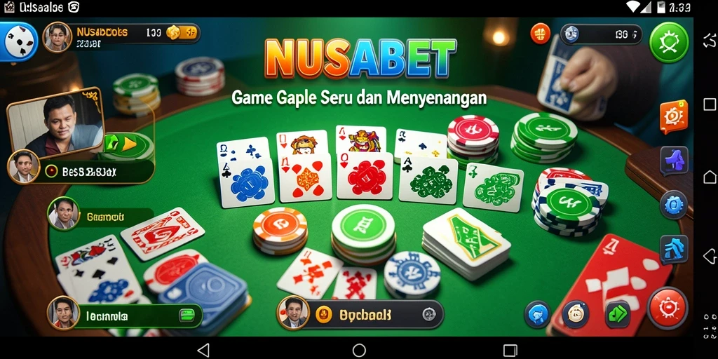 Tampilan gameplay seru dan strategis dari NUSABET di Gaple.