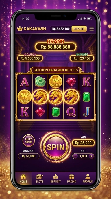 Screenshot antarmuka utama aplikasi kakakwin yang menawan.